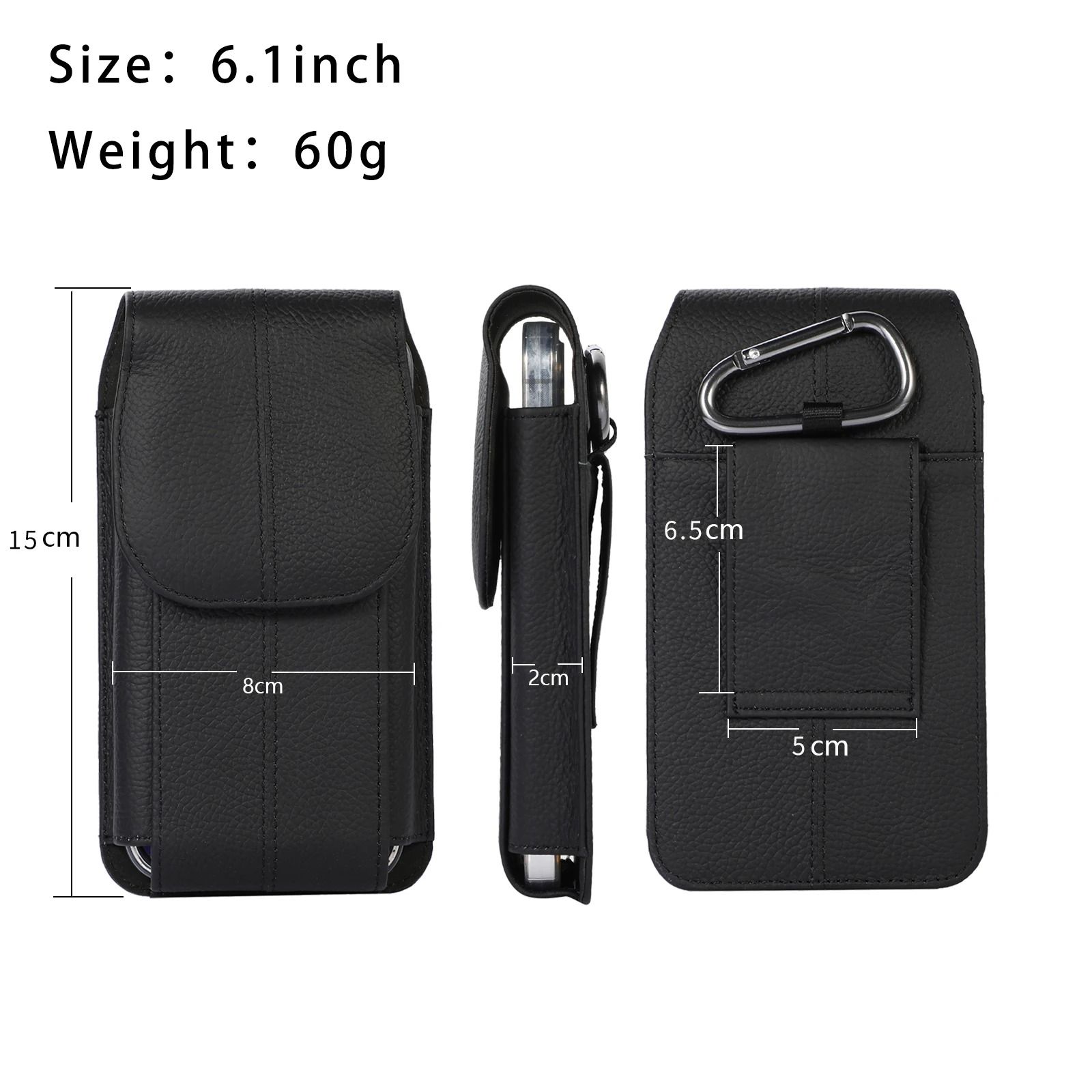 Genuine Cowhide Leather Phone Waist Pouch