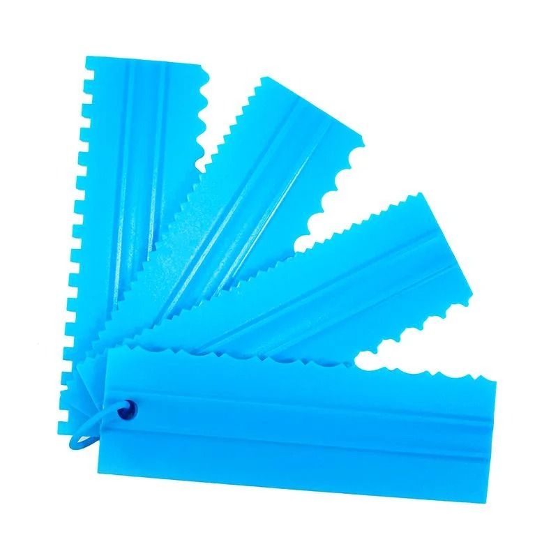 4 Piece Double-Sided Cake Scraper Set