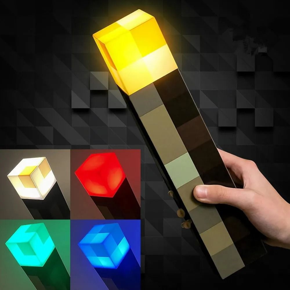 Game Torch LED Night Light with Wall Mount and USB Charging