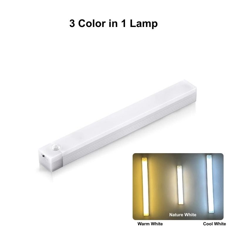 Rechargeable Motion Sensor LED Bar Light Portable Magnetic Cabinet Lamp