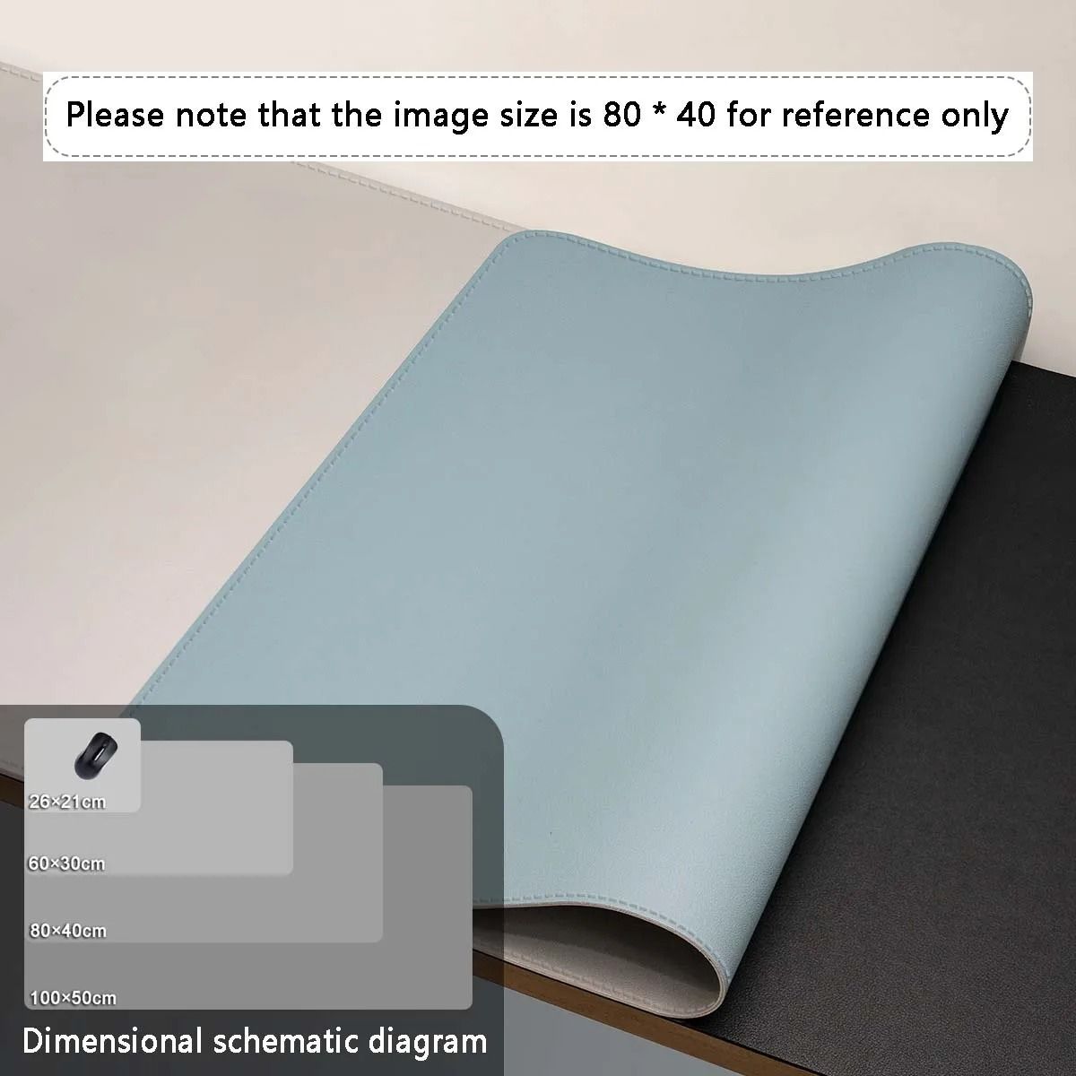 Large Desk Mouse Pad PU Leather Waterproof Desktop Protector