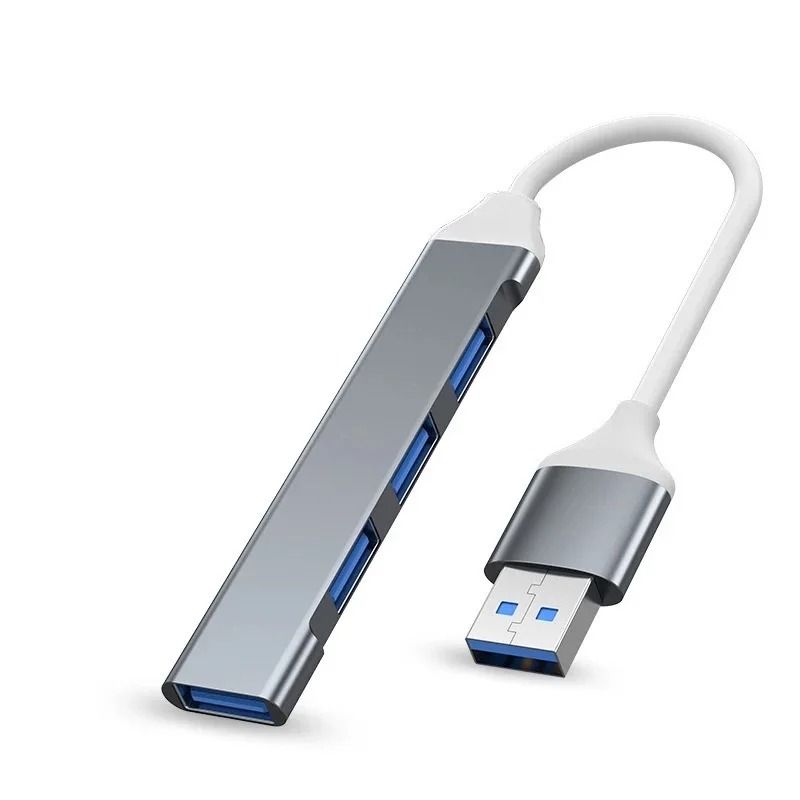 USB Type C 4 Port Mini Hub Aluminum Alloy Adapter with USB 3.1 and OTG Support