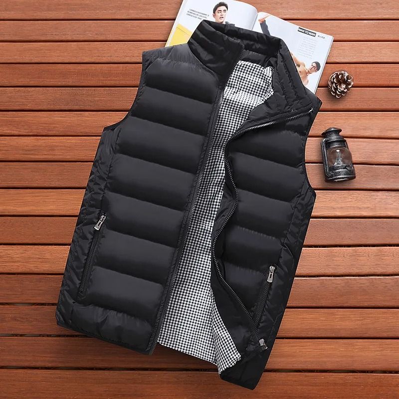 Mens Winter Padded Sleeveless Vest Jacket