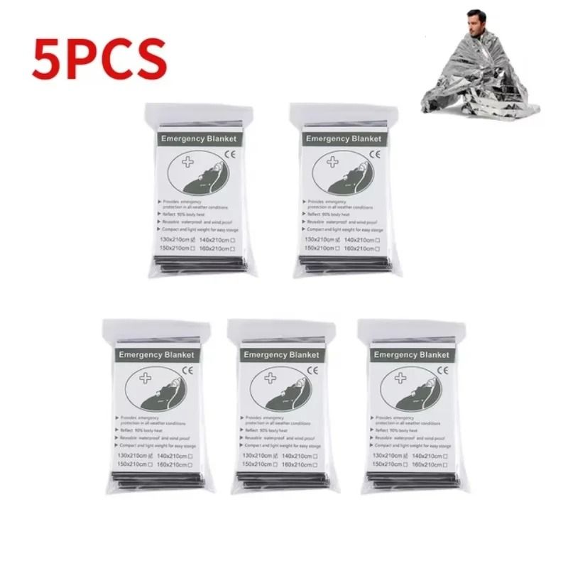 Emergency Survival Blanket Gold Silver Thermal Rescue Sheet Waterproof First Aid Outdoor Gear