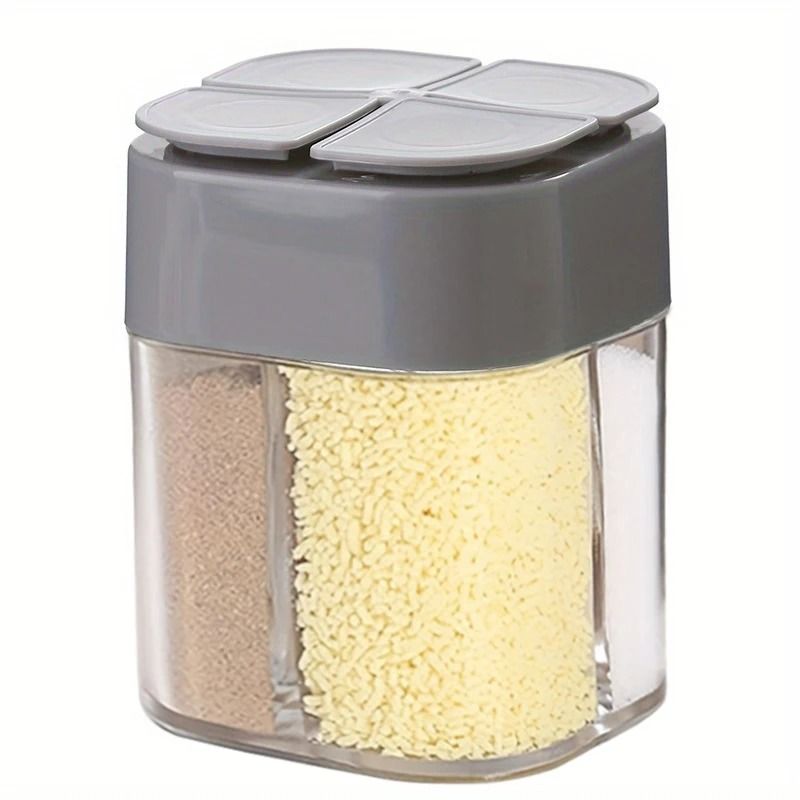 4 in 1 Camping Seasoning Shaker Multi Compartment Spice Storage Jar