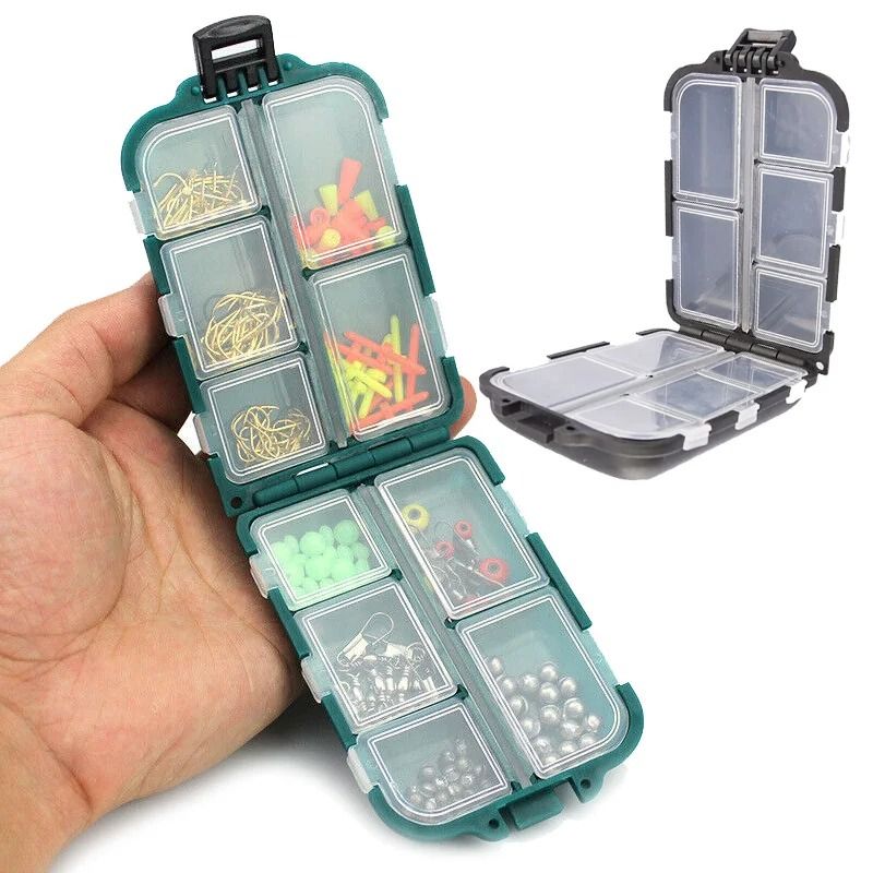 Double Sided Fishing Tackle Storage Box with 10 Grids | Inspire Uplift