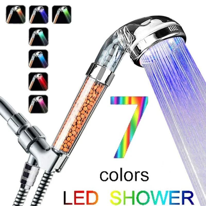 LED Color Changing Shower Head with Filtration and High Pres | Inspire ...
