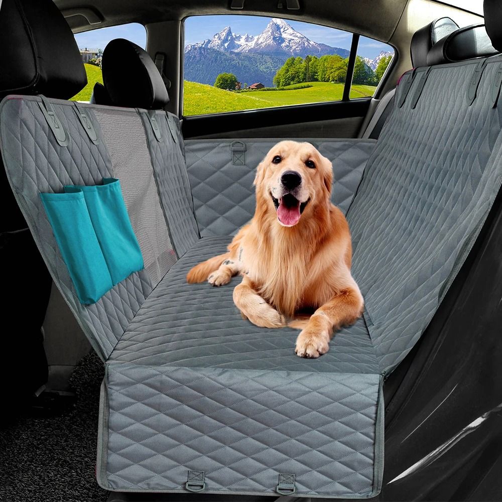 Waterproof Dog Car Seat Cover Hammock for Rear Seat Protection