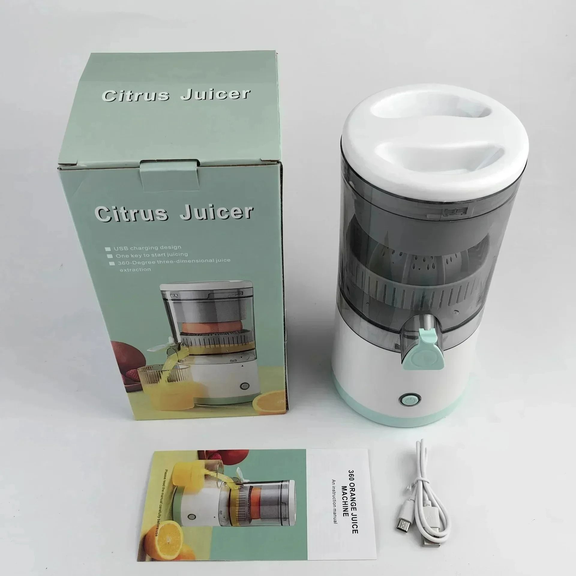 Rechargeable Portable Electric Citrus Juicer Cup for Fresh Orange Lemon and Fruit Juice