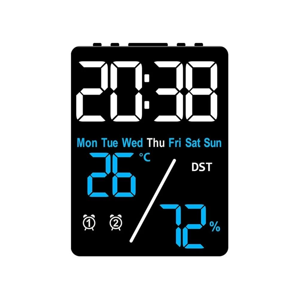 Digital Alarm Clock With Temperature Humidity Date And Dual | Inspire ...