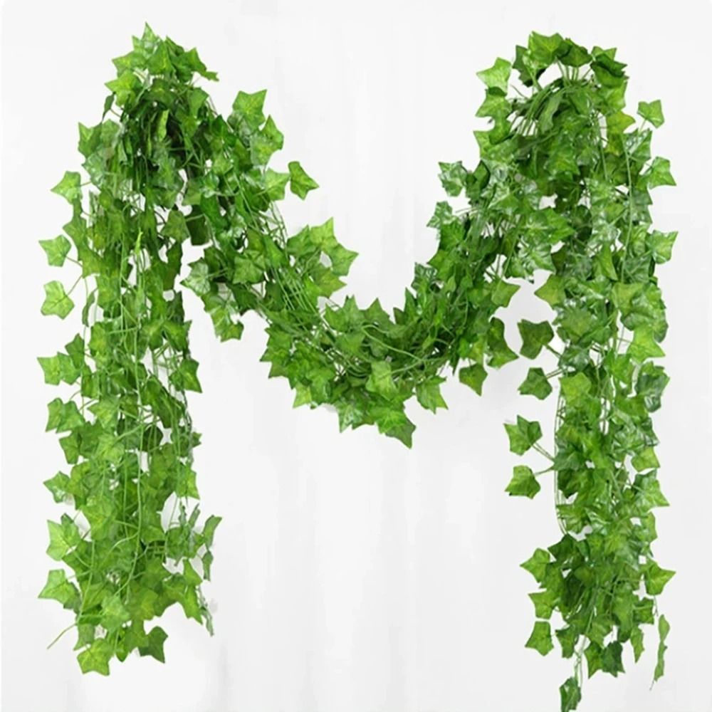 Artificial Green Leaf Vine Grape Leaves Hanging Garland for Ceiling and Home Decor