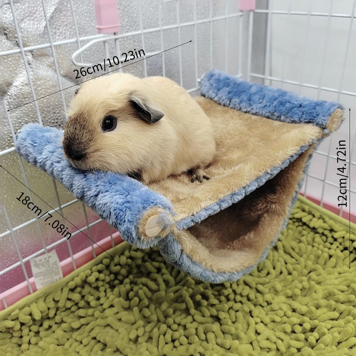Warm Velvet Small Pet Hammock Hanging Bed for Hamsters Guinea Pigs and Chinchillas