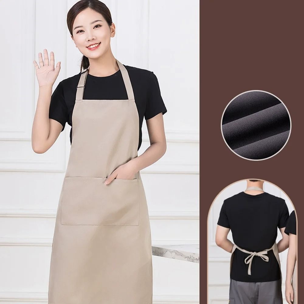 Adjustable Bib Apron with Pockets for Cooking and Baking Unisex Kitchen Apron for Women and Men