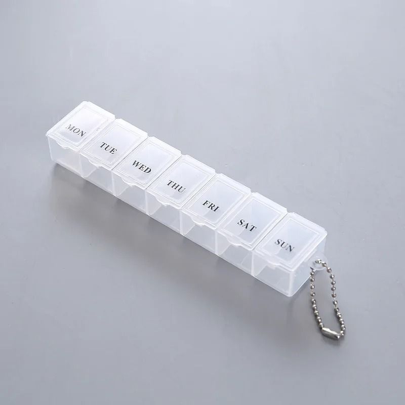 Weekly 7 Day Pill Organizer and Medication Storage Container