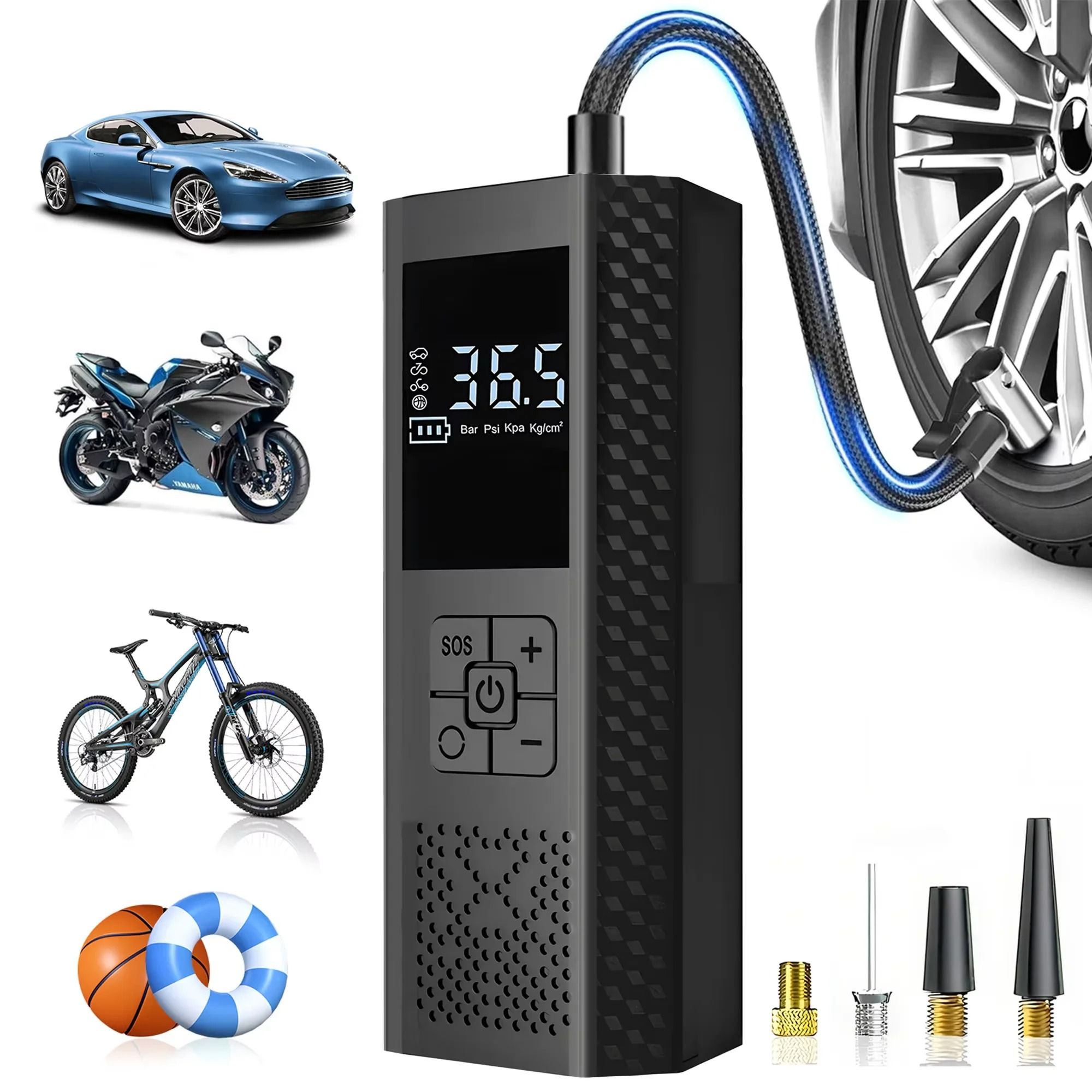 Wireless High-Pressure Portable Electric Tire Inflator