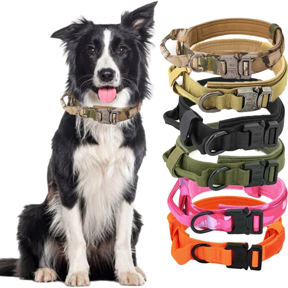 Tactical Military Dog Collar with Integrated Control Handle | Inspire ...