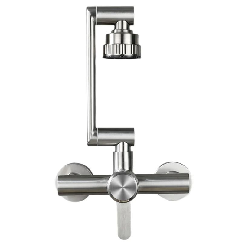 Stainless Steel 4 Mode Wall Mounted Kitchen Faucet
