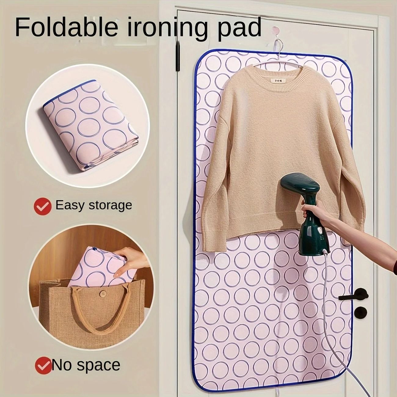 Portable High Temperature Ironing Mat and Insulated Pad