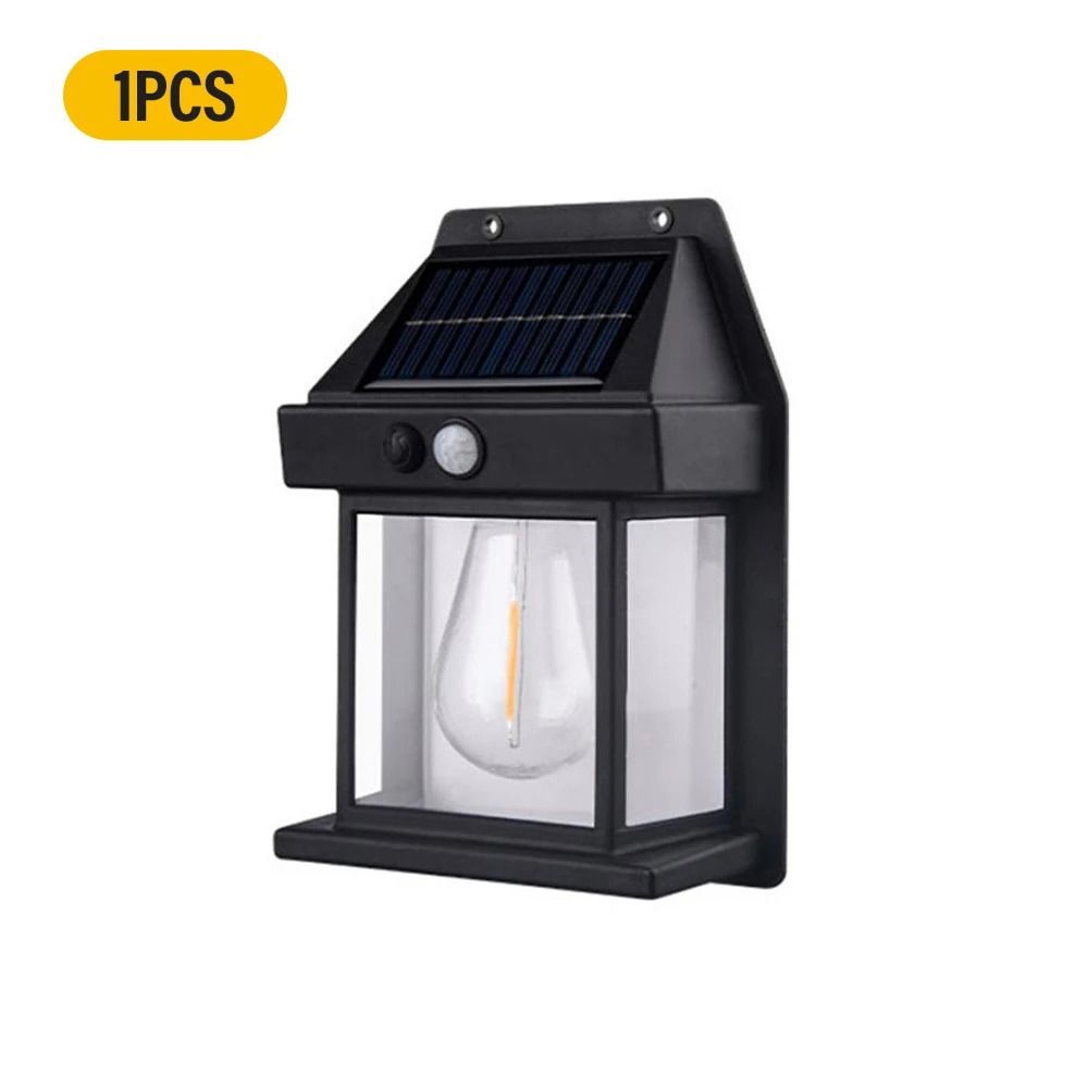 Vintage Solar Tungsten Wall Light – Weatherproof Motion Sensor Safety Lamp
