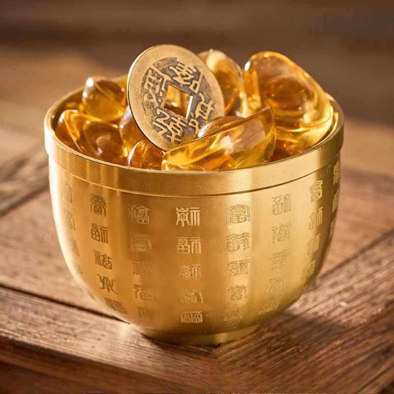 Exsquisite Items Gold Feng Shui Hundred Blessings Bowl – Exquisite Copper Cra | Inspire ...