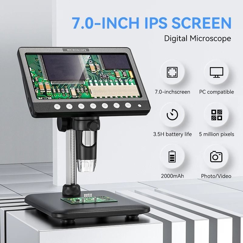 7-Inch IPS High-Definition Digital Coin Microscope