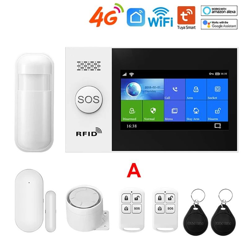 Ultimate 4G Smart Security Hub - 4.3 Inch HD Touchscreen WiFi Alarm System