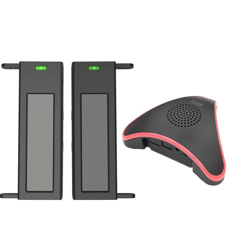 Solar-Powered Infrared Beam Driveway Alarm - 1300ft Wireless Perimeter Security