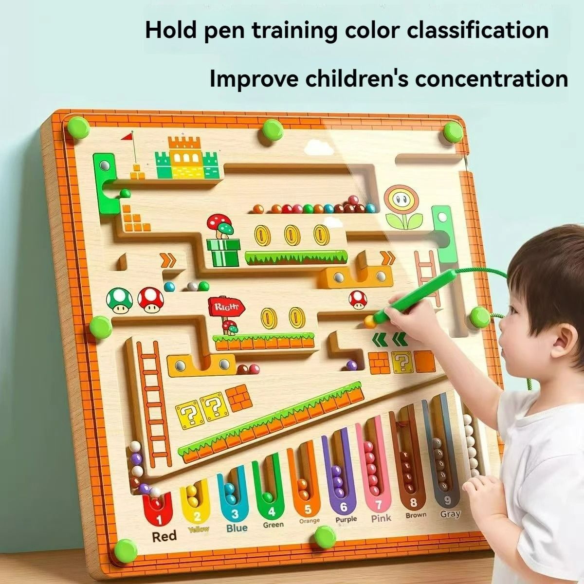 Magnetic Wooden Maze Puzzle – Early Learning Concentration & | Inspire ...
