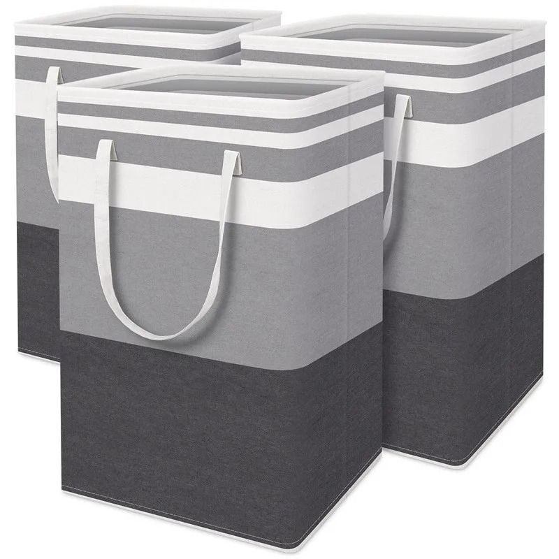 Large Capacity Cotton Linen Laundry Basket – Waterproof Foldable Storage Bag