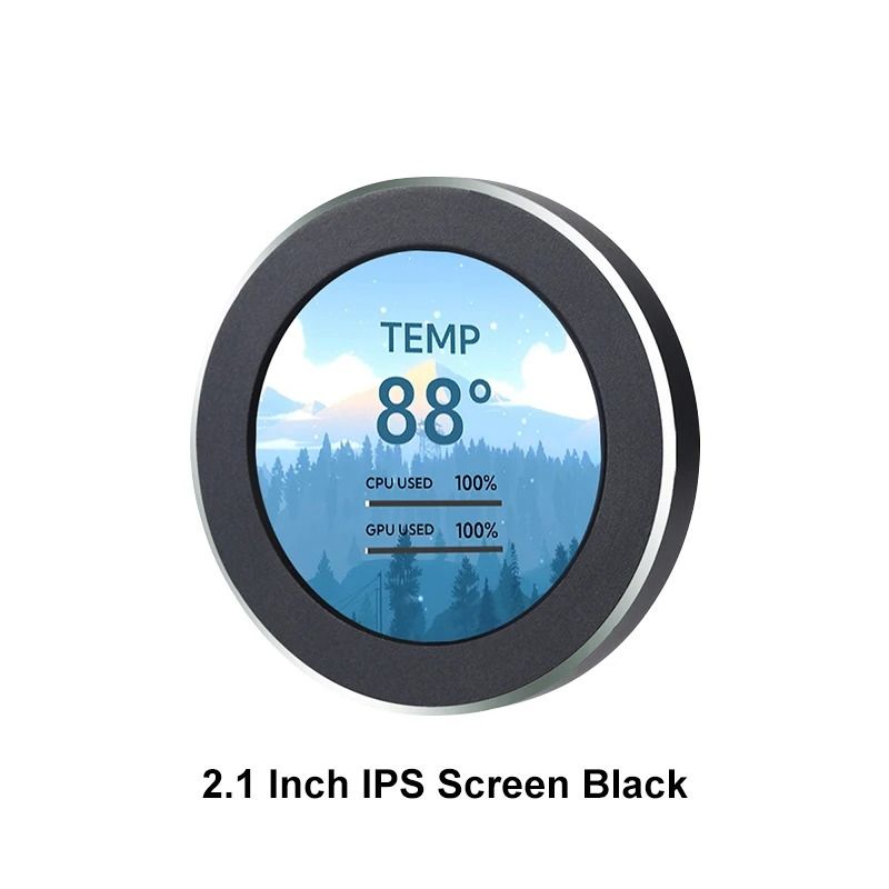 IPS Round Secondary PC Display | Real-Time CPU, GPU & RAM Monitoring Screen