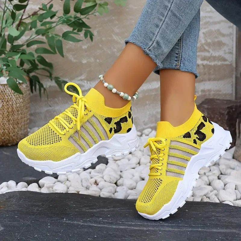 Leopard Print Breathable Sneakers