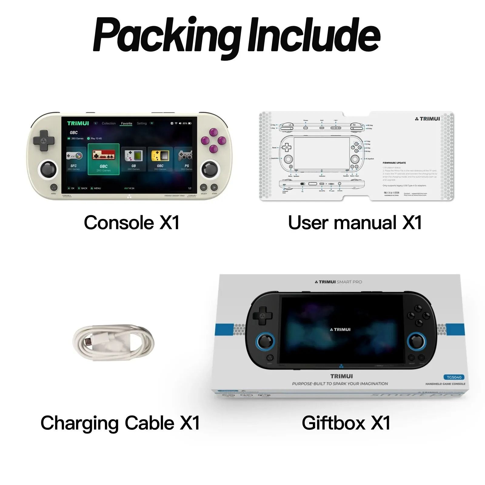 Smart Pro 4.96" IPS Handheld Retro Game Console