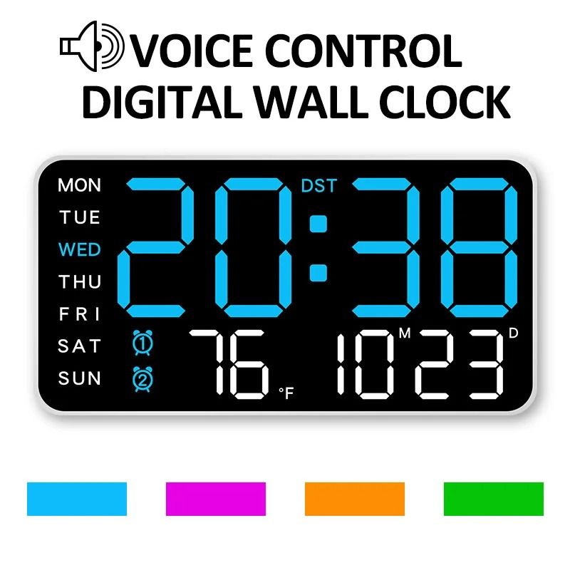 Large Digital LED Wall & Table Clock | Inspire Uplift