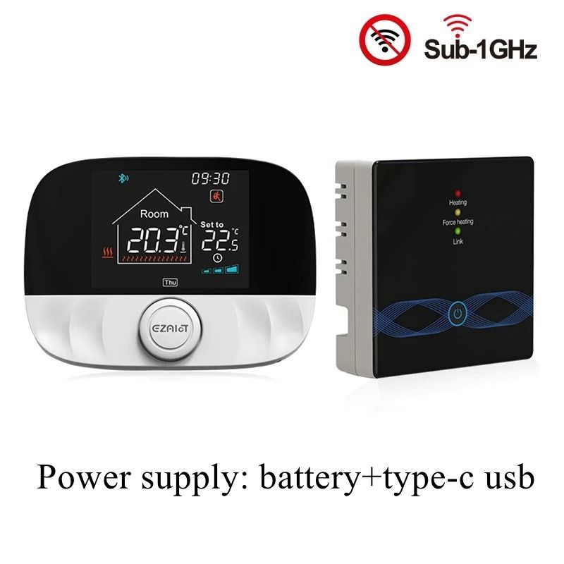 RF Wireless Smart Thermostat – WiFi Gas Boiler & Floor Heating Controller for Tuya, Google & Alexa