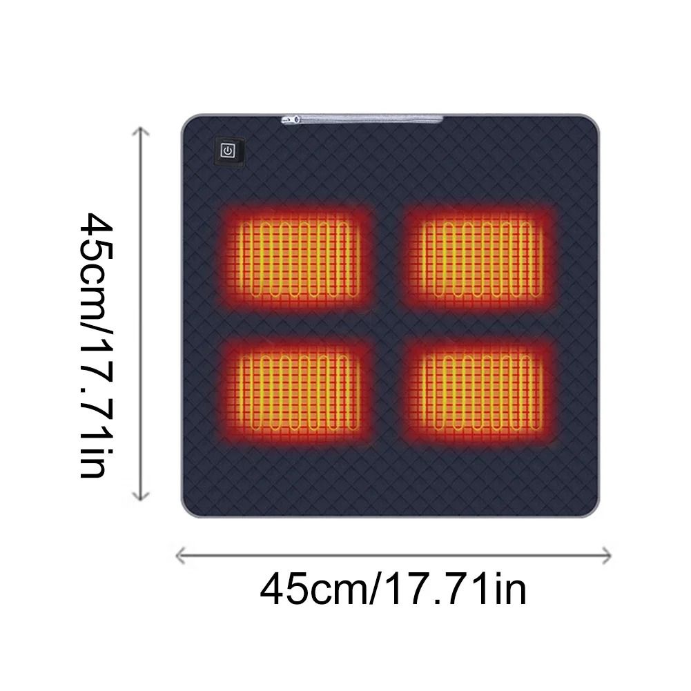 5V USB Graphene Heating Pad – 3-Level Thermal Cushion for Outdoor Camping & Home