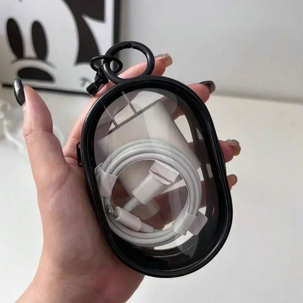 Portable Mini Transparent Storage Bag – Multifunctional Travel Organizer with Keychain