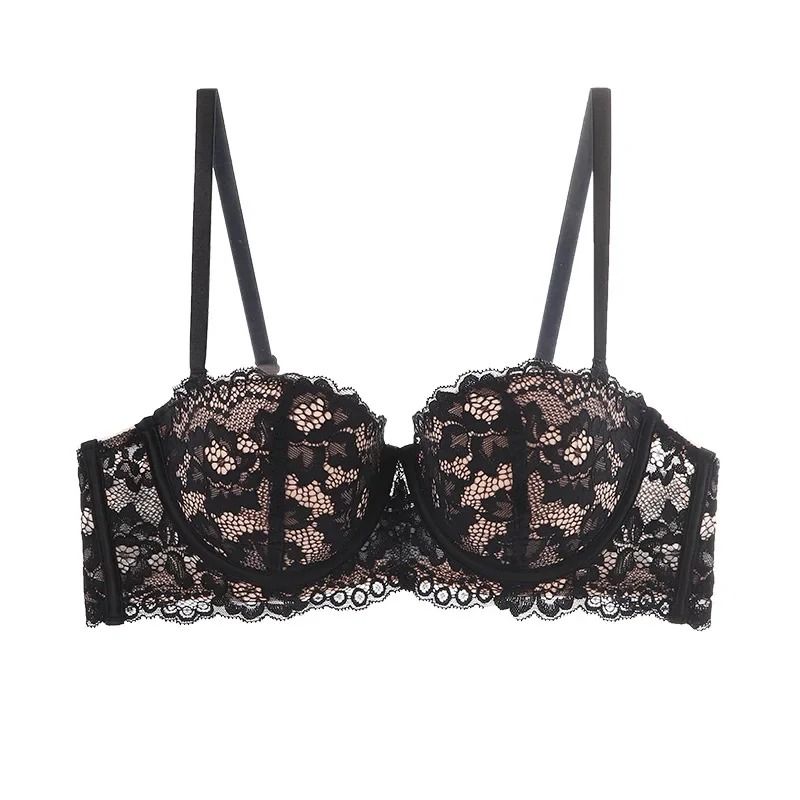 1/2 Cup Lace Push-Up Bra – Sexy Floral Underwire Underwear & Comfortable Half-Cup Lingerie