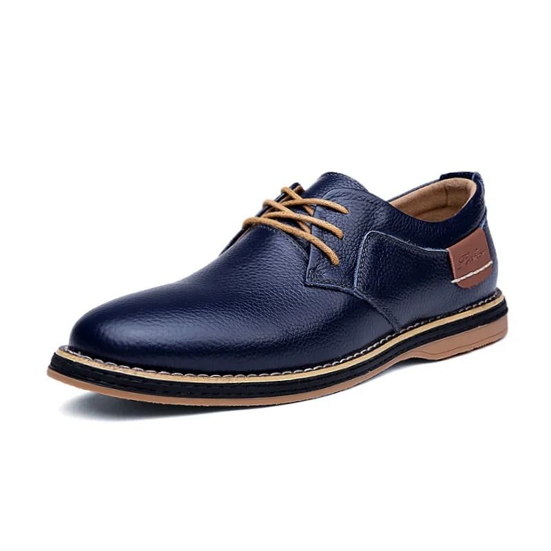 Mens Genuine Leather Brogue Oxford Dress Shoes