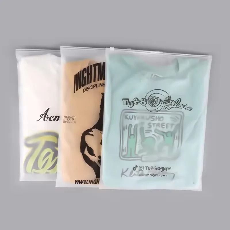 Customized Logo Frosted Zipper Bags - 50 Pcs Professional Packaging