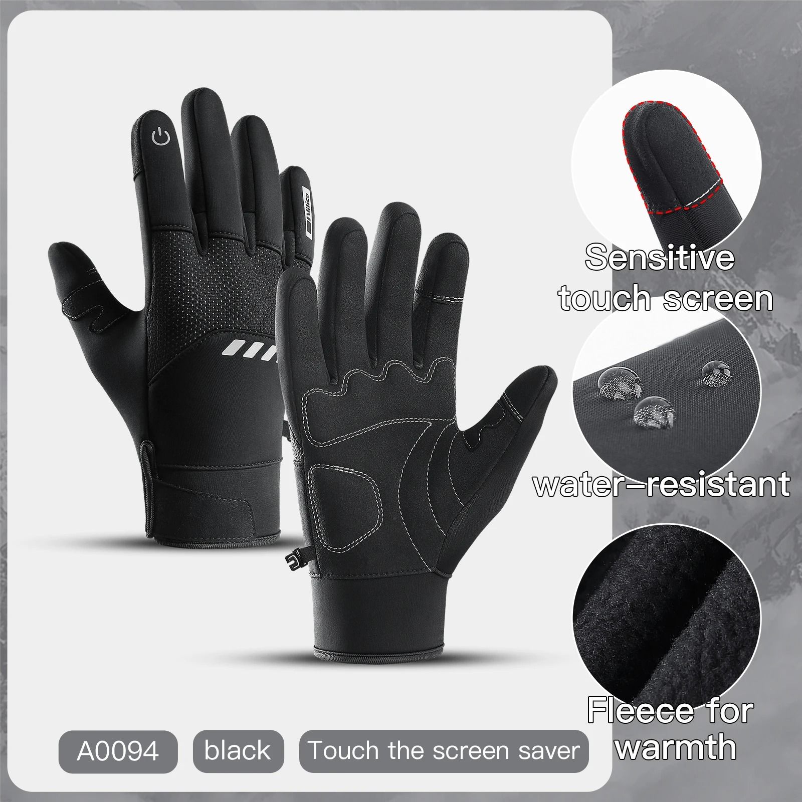 Mens Winter Waterproof Cycling Gloves – Outdoor Thermal Sports Protection