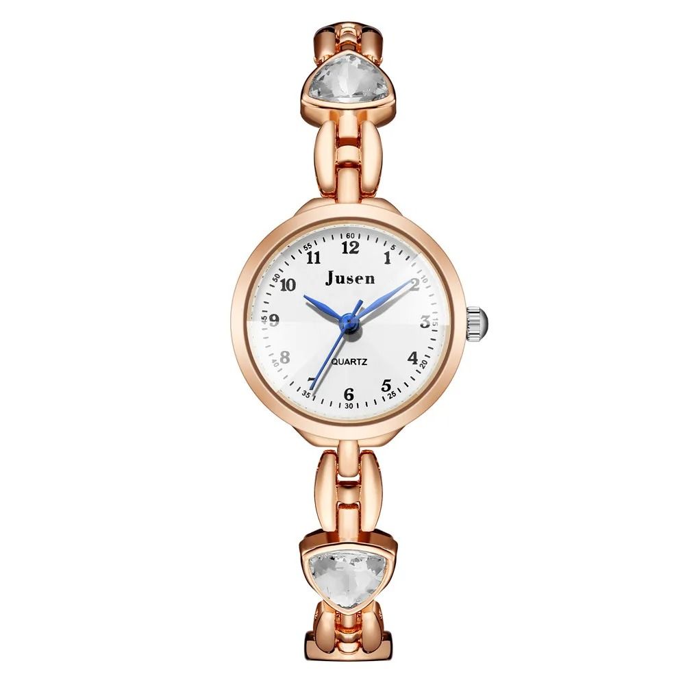 Rhinestone Small Dial Bracelet Watch – Elegant Jewelry-Inspired Quartz Timepiece for Women