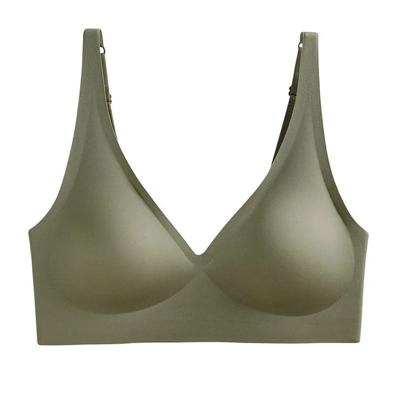 Push-Up Seamless V-Neck Bralette – Wireless Comfort & Removable Padding Sexy Lingerie