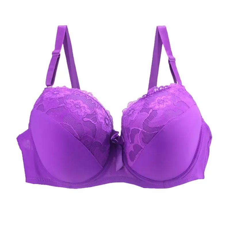 Sexy Floral Lace Push-Up Bra – BCDE Cup Massage Support & Underwire Elegance