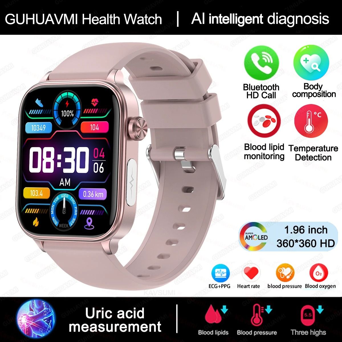 AI Health Diagnostic & Body Composition Smartwatch