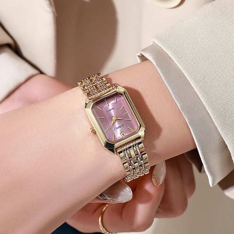 Luxury Square Stainless Steel Student Watch