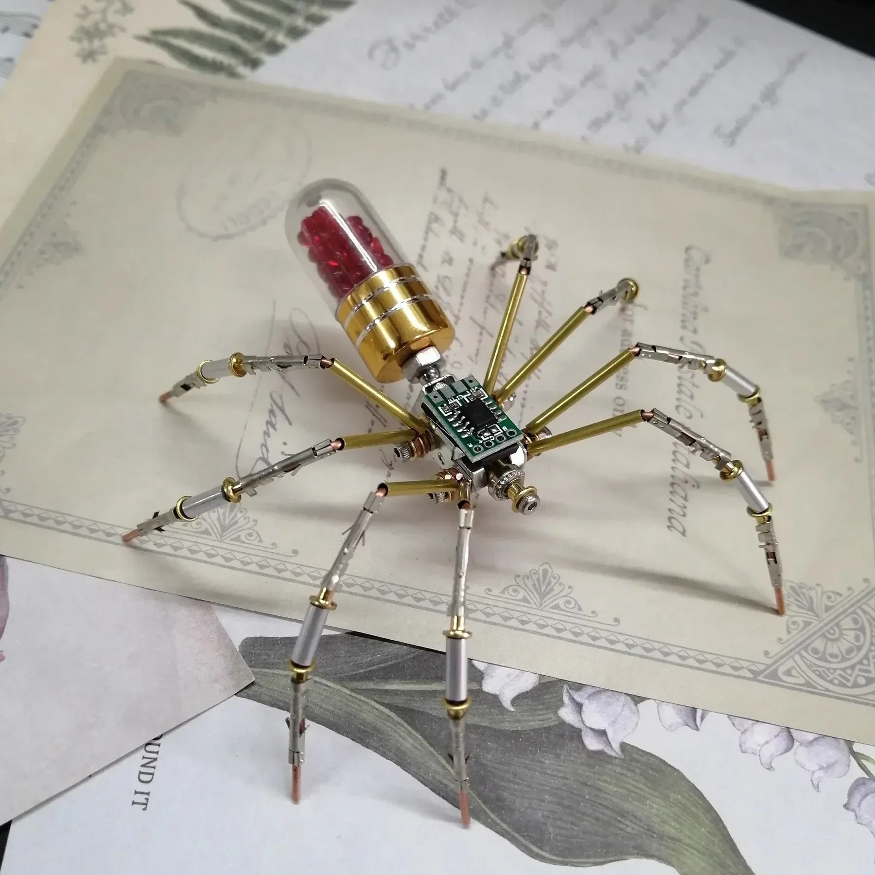 Cyberpunk DIY Mechanical Spider Metal 3D Puzzle Kit