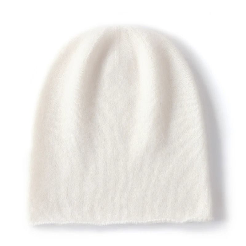 100% Pure Cashmere Knitted Beanie Hat – Ultra-Soft Winter Warmth