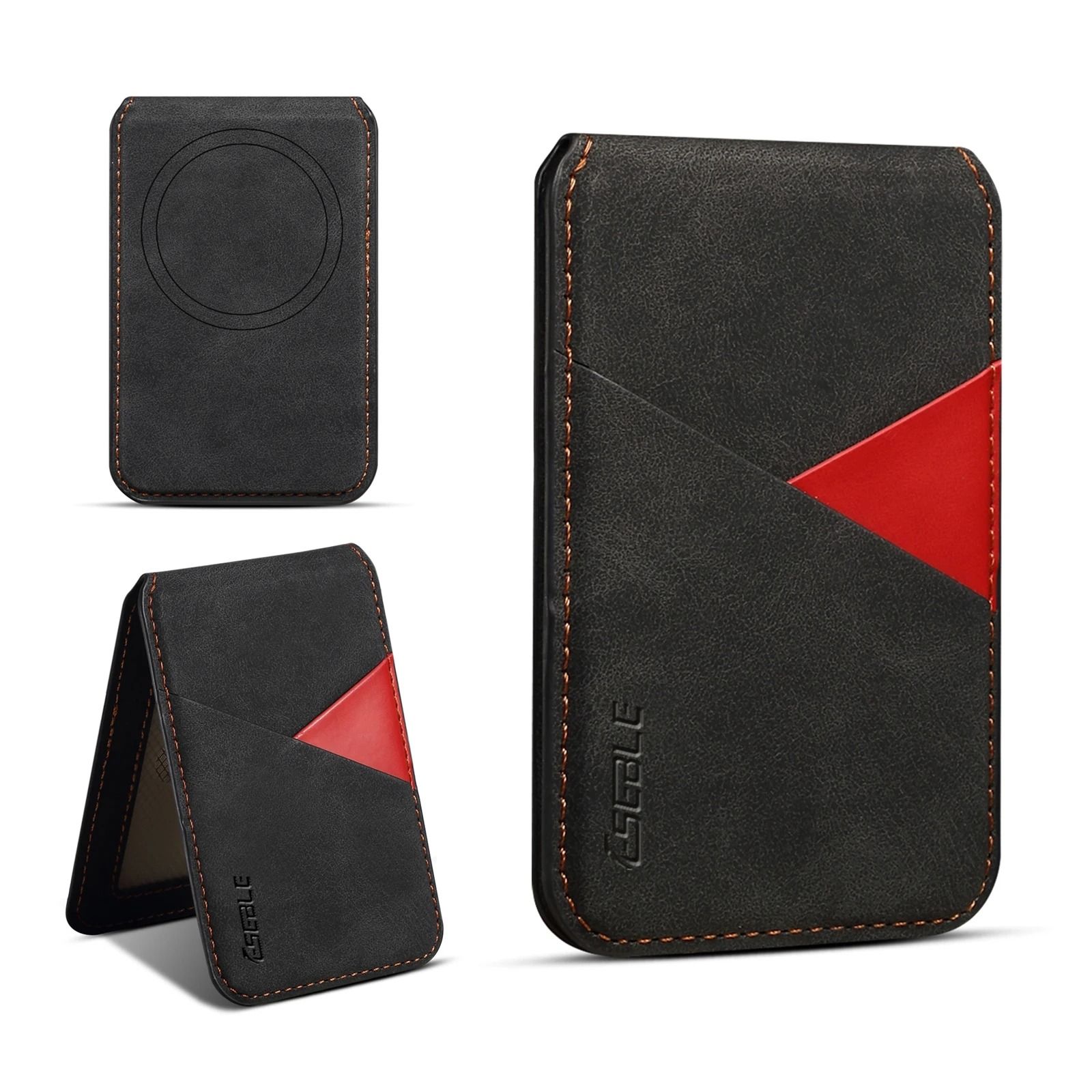 Detachable Leather Magnetic Wallet & Phone Stand – Premium Card Holder for MagSafe
