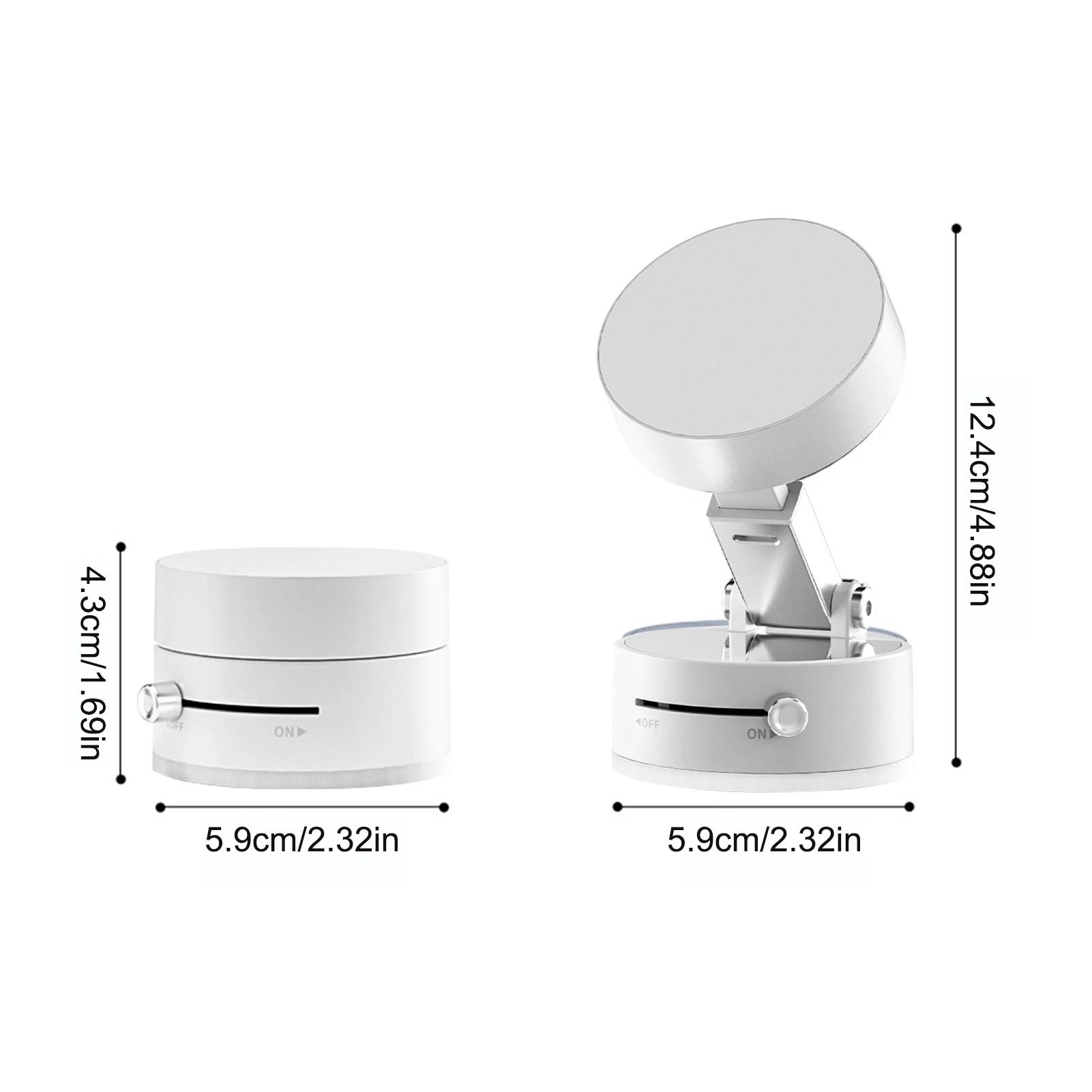 Vacuum Magnetic Car Phone Holder – Double-Sided Foldable Auto Bracket