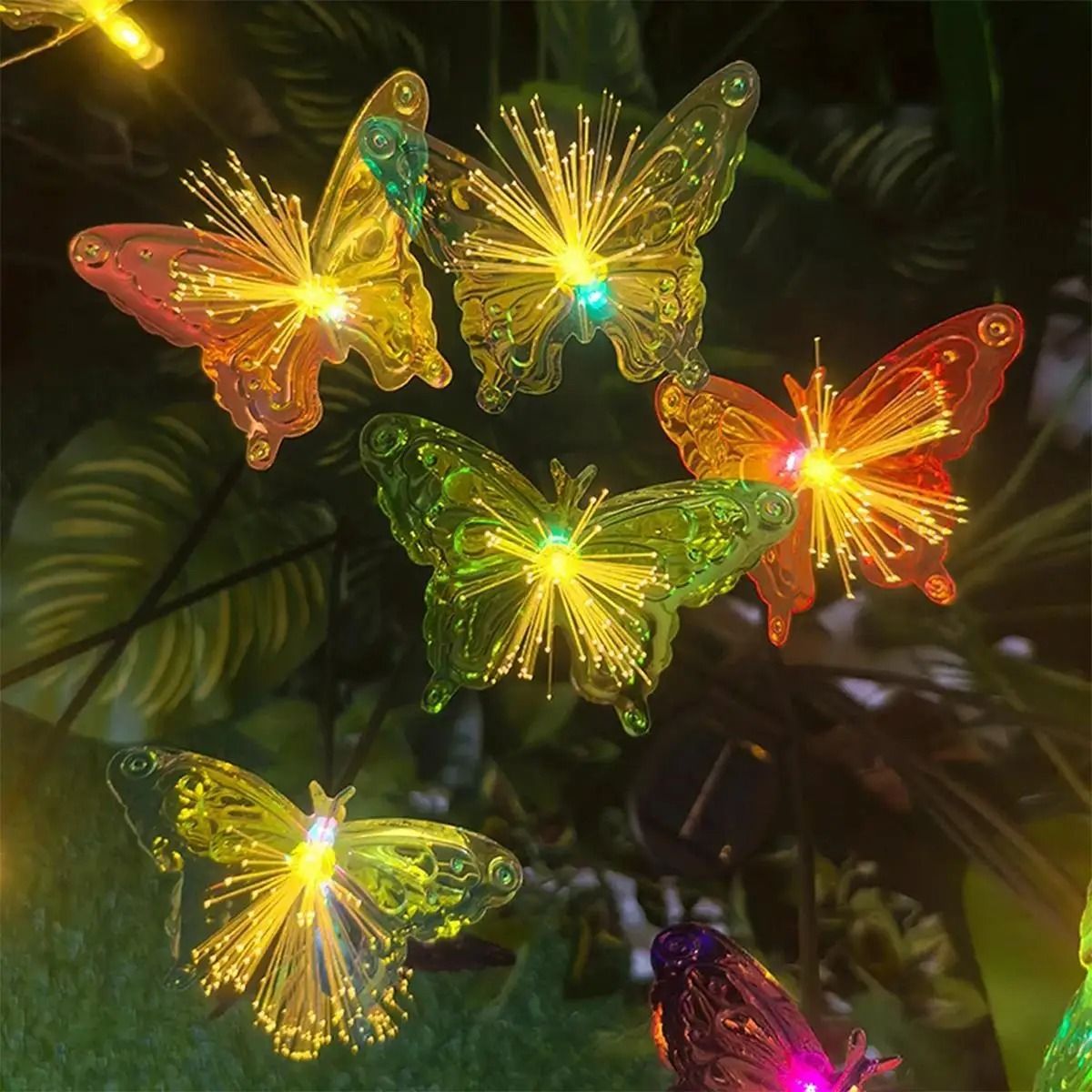 Solar Butterfly & Flower Landscape Decoration Lights